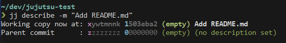 Describing a commit